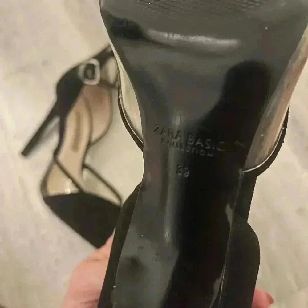 Zara Black Pumps Basic Style 8.5 - image 8